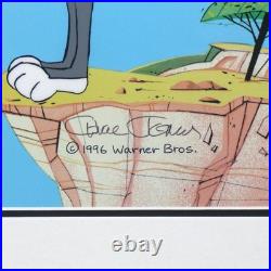 Warner Bros Bugs Bunny Wile E Coyote Going Down Framed Le Cel Signed Chuck Jones