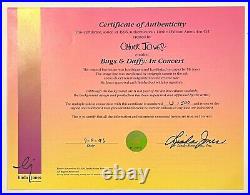 Warner Bros Bugs and Daffy In Concert Limited Edition Cel, Signed Chuck Jones