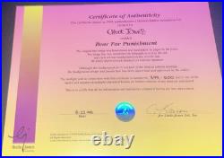 Warner Bros Cel Bear For Punishment Chuck Jones Signed Rare Animation Art COA
