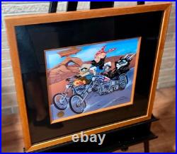 Warner Bros Cel Bugs Bunny Daffy Duck Elmer Fudd Easy Widers Chuck Jones Signed