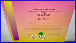 Warner Bros Cel Bugs Bunny Daffy Duck Elmer Fudd Easy Widers Signed Chuck Jones