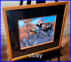 Warner Bros Cel Bugs Bunny Daffy Duck Elmer Fudd Easy Widers Signed Chuck Jones