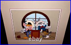 Warner Bros Cel Bugs Bunny Daffy Duck The Showdown Signed Chuck Jones Animation