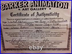 Warner Bros Cel Bugs Bunny Daffy Duck The Showdown Signed Chuck Jones Animation Warner Bros Cel Bugs Bunny Daffy Duck The Showdown Signed Chuck Jones Animation