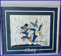 Warner Bros Cel Bugs Bunny Daffy Duck Traders Signed Chuck Jones COA Limited Edt