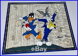 Warner Bros Cel Bugs Bunny Daffy Duck Traders Signed Chuck Jones Last Number