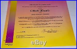 Warner Bros Cel Bugs Bunny Daffy Duck Traders Signed Chuck Jones Last Number