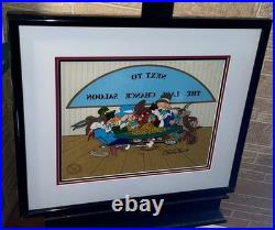 Warner Bros Cel Bugs Bunny Daffy Next To Last Chance Saloon Signed Chuck Jones