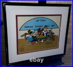Warner Bros Cel Bugs Bunny Daffy Next To Last Chance Saloon Signed Chuck Jones