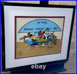 Warner Bros Cel Bugs Bunny Daffy Next To Last Chance Saloon Signed Chuck Jones