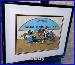Warner Bros Cel Bugs Bunny Daffy Next To Last Chance Saloon Signed Chuck Jones
