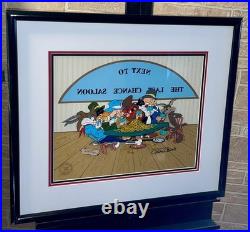 Warner Bros Cel Bugs Bunny Daffy Next To Last Chance Saloon Signed Chuck Jones