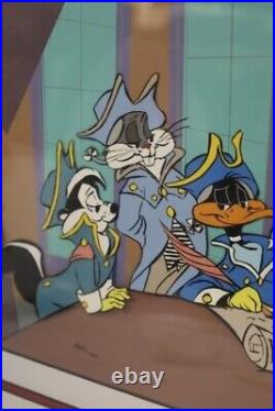 Warner Bros Cel Bugs Bunny Daffy Pepe Ducklaration Of Independence Chuck Jones