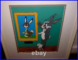 Warner Bros Cel Bugs Bunny Original Bugs Chuck Jones Signed Rare 1986 Animation