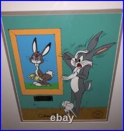Warner Bros Cel Bugs Bunny Original Bugs Chuck Jones Signed Rare 1986 Animation