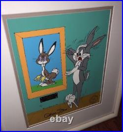Warner Bros Cel Bugs Bunny Original Bugs Chuck Jones Signed Rare 1986 Animation