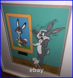 Warner Bros Cel Bugs Bunny Original Bugs Chuck Jones Signed Rare 1986 Animation