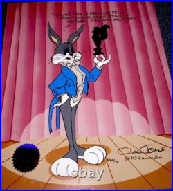 Warner Bros Cel Bugs Bunny Pewlitzer Prize Chuck Jones Signed Rare Artist Proof