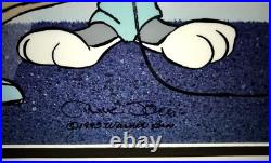 Warner Bros Cel Bugs Bunny Porky Pig Chuck Jones Signed Mouthful AP 49/50 Rare