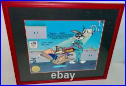 Warner Bros Cel Bugs Bunny Porky Pig What A Mouthful Chuck Jones Signed Rare