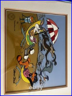 Warner Bros Cel Bugs Bunny Roadrunner Wile E Palm Springs Signed Chuck Jones
