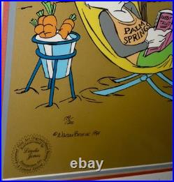 Warner Bros Cel Bugs Bunny Roadrunner Wile E Palm Springs Signed Chuck Jones