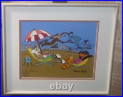 Warner Bros Cel Bugs Bunny Roadrunner Wile E Palm Springs Signed Chuck Jones Warner Bros Cel Bugs Bunny Roadrunner Wile E Palm Springs Signed Chuck Jones