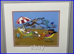 Warner Bros Cel Bugs Bunny Roadrunner Wile E Palm Springs Signed Chuck Jones