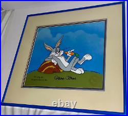 Warner Bros Cel Bugs Bunny Signed Chuck Jones Animation Art Cell