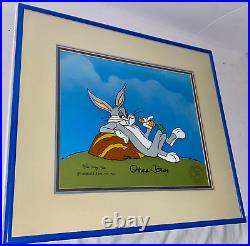 Warner Bros Cel Bugs Bunny Signed Chuck Jones Animation Art Cell