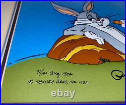 Warner Bros Cel Bugs Bunny Signed Chuck Jones Animation Art Cell