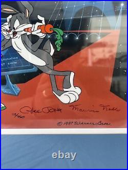 Warner Bros Cel Bugs Bunny Signed Chuck Jones OPERATIONEARTH Animation Cell COA