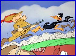 Warner Bros Cel Bugs Bunny The Great Chase Road Runner Daffy Signed Chuck Jones