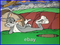 Warner Bros Cel Bugs Bunny The Great Chase Road Runner Daffy Signed Chuck Jones