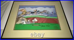 Warner Bros Cel Bugs Bunny The Great Chase Road Runner Daffy Signed Chuck Jones
