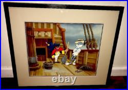 Warner Bros Cel Bugs Bunny Yosemite Sam Mutiny On The Bunny Signed Friz Freleng