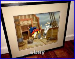Warner Bros Cel Bugs Bunny Yosemite Sam Mutiny On The Bunny Signed Friz Freleng