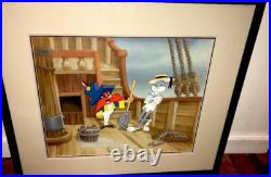 Warner Bros Cel Bugs Bunny Yosemite Sam Mutiny On The Bunny Signed Friz Freleng