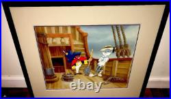 Warner Bros Cel Bugs Bunny Yosemite Sam Mutiny On The Bunny Signed Friz Freleng
