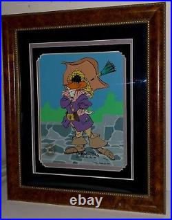 Warner Bros Cel Daffy Duck Cavalier Signed Chuck Jones Rare Animation Cell