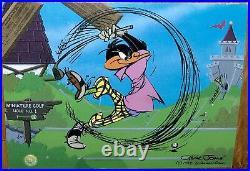Warner Bros Cel Daffy Duck Par None Signed Chuck Jones Rare Animation Art