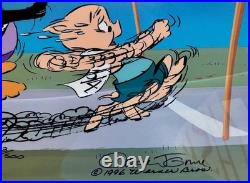 Warner Bros Cel Daffy Duck Porky Pig Sausage Factory Chuck Jones Signed Edition