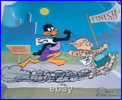 Warner Bros Cel Daffy Duck Porky Pig Sausage Factory Chuck Jones Signed Edition