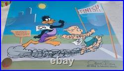 Warner Bros Cel Daffy Duck Porky Pig Sausage Factory Chuck Jones Signed Edition