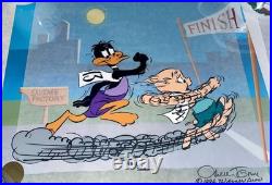 Warner Bros Cel Daffy Duck Porky Pig Sausage Factory Chuck Jones Signed Edition