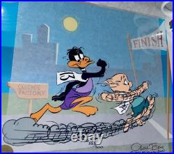 Warner Bros Cel Daffy Duck Porky Pig Sausage Factory Chuck Jones Signed Edition