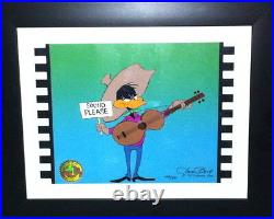 Warner Bros Cel Daffy Duck Sound Please Chuck Jones Signed Rare Animation Art