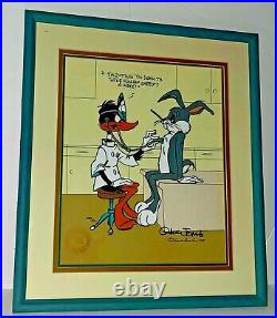 Warner Bros Cel Dr Daffy Duck And Bugs Bunny Signed Chuck Jones Rare Animation