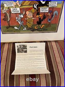 Warner Bros Cel Hunting Season Bugs Bunny Daffy Signed Chuck Jones # 46/200