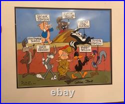 Warner Bros Cel Hunting Season Bugs Bunny Signed Chuck Jones Last Number 159/200